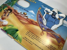 Disneys Aladdin Travels with Genie Childrens Story Book and Hand Puppet 90s 1993 - £13.23 GBP