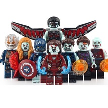 8pcs Marvel Zombies Captain America Iron Man Hawkeye Minifigures Toys - £12.55 GBP