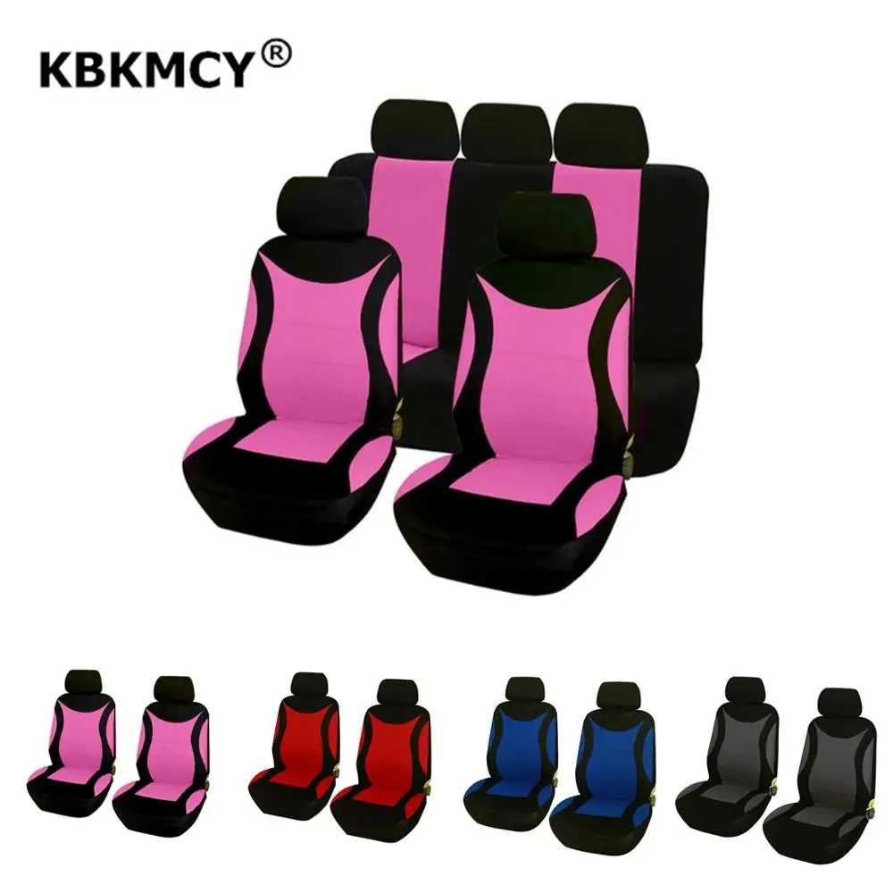 Kbkmcy Black Pink Car Seat Covers For Women Men For C3 Aircross II(2R_, 2C_) - £20.07 GBP+