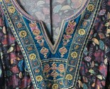 Soft Surroundings  Knit Top Womens Medium Multicolor Floral Beaded V Neck - $19.68