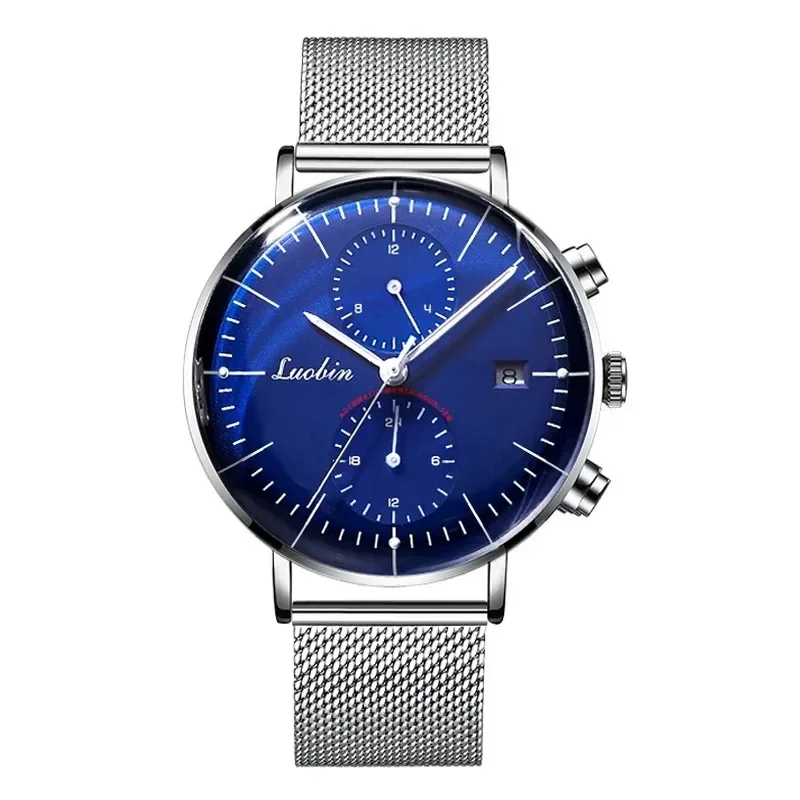 42mm Classic Fashion Quartz Watch Chronograph Calendar Luminous Waterpro... - £63.01 GBP