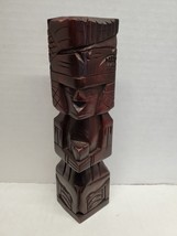 6 Inch Vintage Carved Wood Tiki or Totem Pole Model - Excellent display ... - £28.03 GBP
