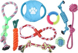 Cotton Dog Knot Rope Toys for Small &amp; Medium Dogs Toy Pack of 10 Puppy Teething - £7.63 GBP