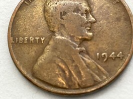 RARE US 1944 Lincoln Wheat Penny No Mint Mark Coin Rim Error L In Liberty WWII - £1,405.46 GBP