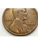 RARE US 1944 Lincoln Wheat Penny No Mint Mark Coin Rim Error L In Libert... - £1,398.38 GBP