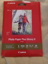 Canon Photo Paper Lot -Paper Plus Glossy II-Two 20 count 5x7 - £6.64 GBP