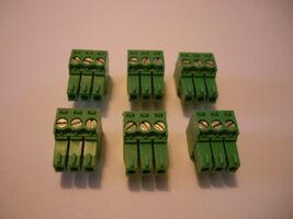QTY( 6) 3 pin-3.5mm Screw Pluggable Quick Connector-Terminal Block- Phoe... - $14.75