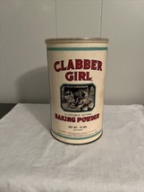 Vintage Large Clabber Girl Baking Powder Tin Can 10 Lbs. Advertising Nic... - $32.73