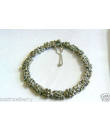 STERLING SILVER 925 MARCASITE FLOWER LINK TENNIS BRACELET - £59.35 GBP