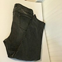 Catherines Black Label Womens Sz 16W Black Jeans Design Leg - £9.30 GBP