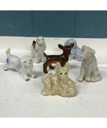 Lot of 6 vintage Dog ceramic mini doggies doggy set JAPAN 2-3” - £33.34 GBP