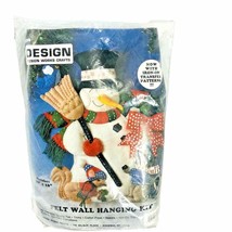 Winter Felt Kit Snowman Mouse Wall Hanging Door Kit Sequin Beads Christm... - $15.15