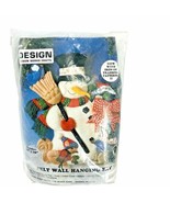 Winter Felt Kit Snowman Mouse Wall Hanging Door Kit Sequin Beads Christm... - £12.07 GBP