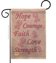 Hope, Faith, Courage Burlap - Impressions Decorative Garden Flag G165080-DB - £18.12 GBP