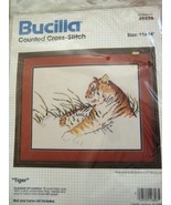 NEW SEALED BUCILLA COUNTED CROSS STITCH   TIGER    #49806 - £10.19 GBP