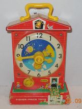 Vintage 1968 Fisher Price fisher price Music Box Teaching Clock 998 RARE... - $79.15