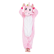 One-Piece Kid&#39;s Animal Pajamas Halloween Costume Sleepwear Pink Rainbow Unicorn - £15.97 GBP