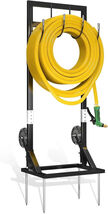 Freestanding Garden Hose Holder Stand Heavy Duty Metal Ground Stake 4 Sp... - $39.10