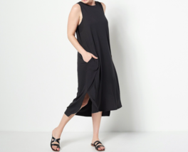 Cuddl Duds Women&#39;s Flexwear Tank Dress- Black, 2X  (A474852) - £22.48 GBP