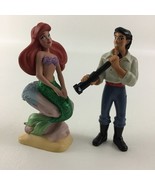 Disney Princess The Little Mermaid PVC 3.5&quot; Figures Topper Lot Ariel Eri... - $314.57 MXN