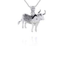925 Sterling Silver Chinese Lunar Year of the Ox Pendant Necklace - £18.80 GBP+