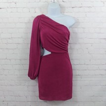 Altard State Dress Womens XS Pink One Shoulder Cut Out Mini Bodycon Party - $24.99