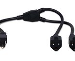 Hosa YIE-406 Dual IEC C13 to NEMA 5-15P Power Y Cable, 1.5 Feet - $18.15