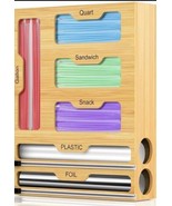 For Ziploc Bag Storage Organizer - 6 in 1 Wrap Dispenser with Cutter - $468.13 MXN