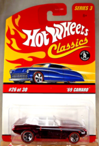 2006 Hot Wheels Classics Series 3 26/30 &#39;69 CAMARO Drk Red Variant w/Red Line5Sp - £10.57 GBP