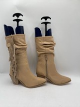 Women&#39;s Matisse Brin Fringe Boot Beige Size 10 - $44.54