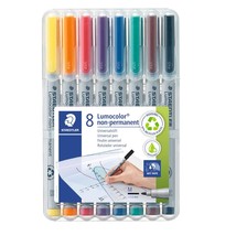 STAEDTLER Lumograph Non-Permanent Wet Erase Marker Pens, Medium Tip Refi... - $28.49