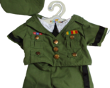 Build A Bear Workshop Green Army Officer Outfit - £13.22 GBP