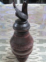 Asian Wood Carved Cremation URN Memorial Bird Stopper - £82.11 GBP
