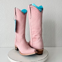 NEW Lane EMMA JANE Pink Cowboy Boots Womens 7.5 Leather Western Snip Toe Tall - £131.82 GBP
