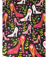 Tippy Toes Fabric by Dana Brooks for Henry Glass &amp; Co, Shoes,  Black, 1 ... - £11.44 GBP