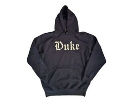 VINTAGE Old English PRINT TRT Classic Duke University Blue Devils  Hoodi... - £29.68 GBP