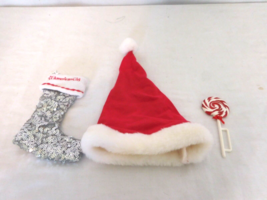 American Girl Truly Me Christmas Eve Se Pieces Sequin Stocking Lollipop Hat - £15.65 GBP