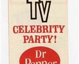 Dick Clark&#39;s TV Celebrity Party 1963 Official Contest Entry Form Dr Pepper  - £37.98 GBP