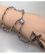 Antique Sterling Silver 925 Rock Crystal Hand Rosary - $1,444.42 MXN
