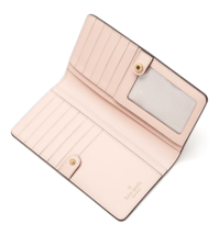 New Kate Spade Madison Large Slim Bifold Saffiano Leather Wallet Conch Pink - £52.25 GBP