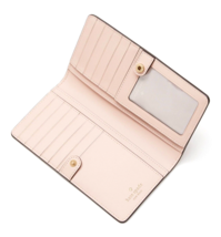 New Kate Spade Madison Large Slim Bifold Saffiano Leather Wallet Conch Pink - £53.41 GBP