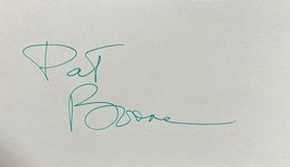 PAT BOONE SIGNED Autographed 3x5 INDEX CARD ACTOR POP SINGER w/COA - £11.84 GBP