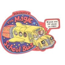 The Magic School Bus Watch Our TV Show On PBS Pin Vintage Promo - £15.75 GBP