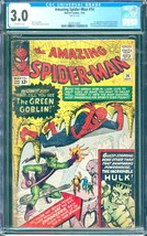 Amazing Spider-Man #14 (1964) CGC 3.0 -- 1st Green Goblin (Norman Osborn); Hulk - £1,646.74 GBP