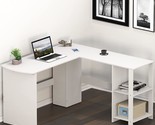 White L-Shaped Home Office Corner Desk From Shw. - £81.34 GBP