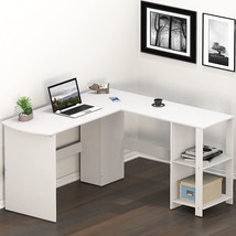 White L-Shaped Home Office Corner Desk From Shw. - $103.99