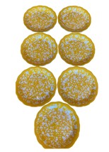 The Pioneer Woman Country Splatter Yellow Appetizer Plates Melamine 6.5&quot; Set 7 - £23.67 GBP