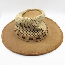 Vintage The Original Rogue Safari Hat Large Leather Trim Suede South Africa - $34.99