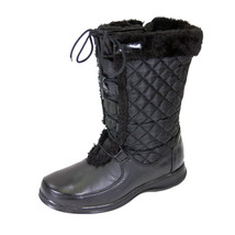 PEERAGE Gabby Women Wide Width Leather/Nylon Adjustable Lace Zipper Boot - £94.12 GBP
