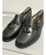 Johnston &amp; Murphy Tassel Loafer Dress Shoes Men&#39;s Size 10M Black Leather - $641.51 MXN